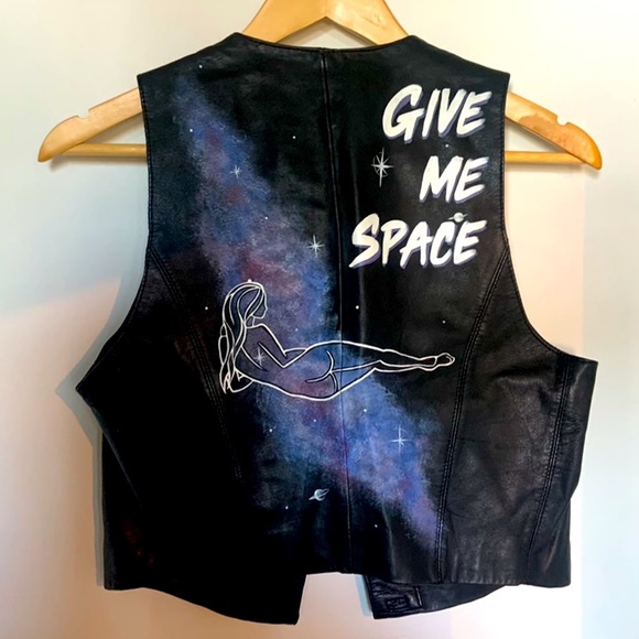 vintage leather - custom painted - Picture 1 of 3